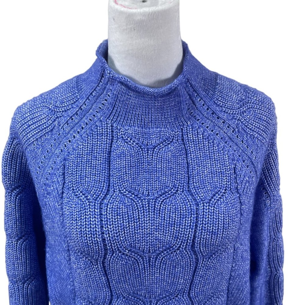 Talbots Blue Cowl Neck Sweater